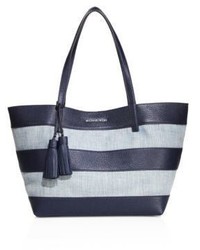 MICHAEL Michael Kors Michl Michl Kors Striped Canvas Large East West Tote