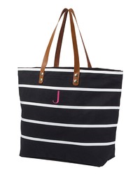 Cathy's Concepts Monogram Large Canvas Tote