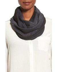 Navy Horizontal Striped Cotton Scarf