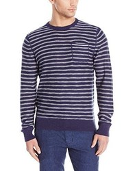 Calvin Klein Jeans Mini Stripe Pocket Crew Neck Sweater