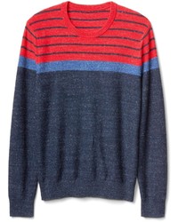 Gap Colorblock Stripe Crewneck Sweater
