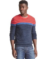 Gap Colorblock Stripe Crewneck Sweater