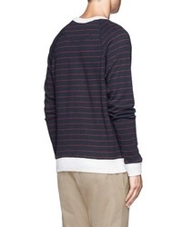 Nobrand Contrast Striped Cotton Pullover