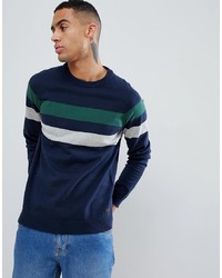 Produkt Cotton Knitted Jumper With Sport Stripe Blazer