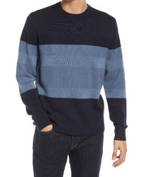 Theory Kamren Colorblock Merino Wool Crewneck Sweater In Balticbering At Nordstrom