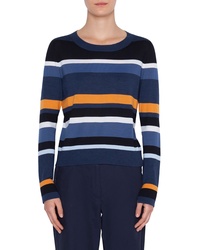 Akris Punto Memphis Glass Stripe Wool Sweater