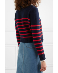 LA LIGNE Mini Marin Striped Wool And Cashmere Blend Sweater