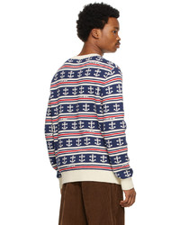 Gucci Navy Cotton Striped Sweater
