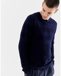 Jack & Jones Premium Knitted Jumper With Mixed Jacquard Stripe Detail