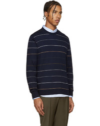 Paul Smith Ps By Navy Wool Striped Pullover
