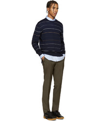 Paul Smith Ps By Navy Wool Striped Pullover