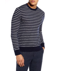 Vince Stripe Crewneck Wool Cashmere Sweater