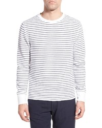 Relwen Stripe French Terry Long Sleeve Crewneck Sweater