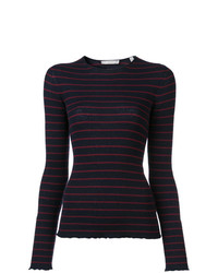 Vince Stripe Ribbed Knit Sweater