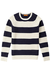Joe Fresh Stripe Shaker Knit Sweater Navy