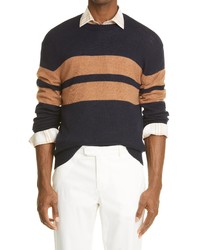Eleventy Stripe Virgin Wool Sweater