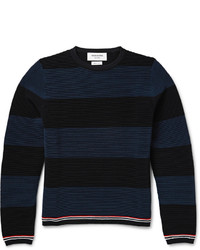 Thom Browne Striped Ribbed Knit Wool Sweater