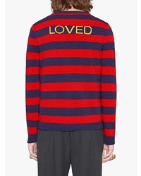 Gucci Striped Wool Sweater With Bee