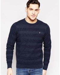 Farah Sweater With Textured Stripe Regular Fit