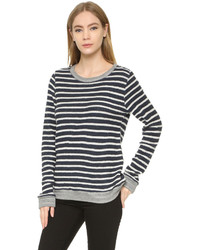 The Lady The Sailor Striped Crew Pullover