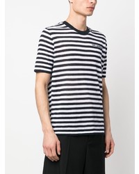 Karl Lagerfeld Chest Logo Print Striped T Shirt