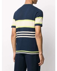 Roberto Collina Colour Block Striped T Shirt