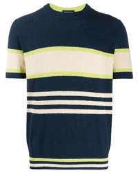 Roberto Collina Colour Block Striped T Shirt