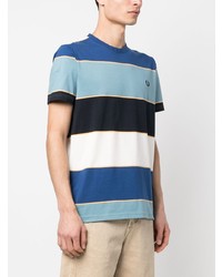 Fred Perry Embroidered Logo Striped T Shirt