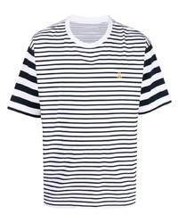 Sophnet. Embroidered Logo Striped T Shirt