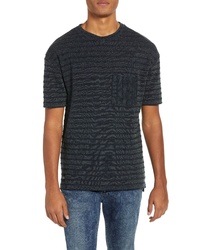 NATIVE YOUTH Jacquard Stripe Pocket T Shirt