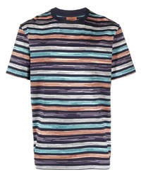 Missoni Logo Print Striped T Shirt