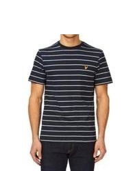 Lyle & Scott Crew Fine Stripe T Shirt New Navy