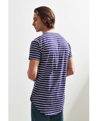 Urban Outfitters Nautical Stripe Long Loose Scoopneck Tee