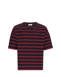 Jil Sander Navy And Red Stripe T Shirt