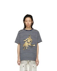 JW Anderson Navy Gilbert And Edition Foil Dolphin T Shirt