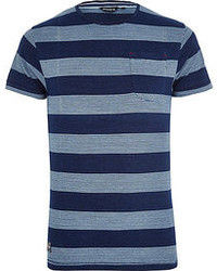 River Island Navy Jack Jones Vintage Stripe T Shirt
