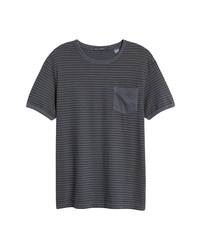 French Connection Overdye Stripe Pocket T Shirt
