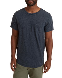 Marine Layer Stripe Saddle Hem Pocket T Shirt