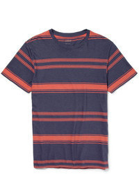 J.Crew Striped Cotton And Linen Blend Jersey T Shirt