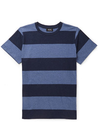 A.P.C. Striped Cotton Jersey T Shirt