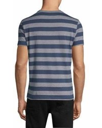 Isaia Striped Cotton T Shirt