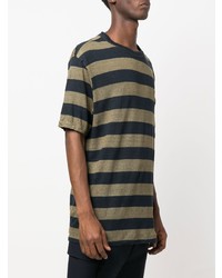 Officine Generale Striped Linen T Shirt