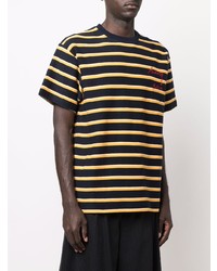 Andersson Bell Striped Logo Embroidered T Shirt