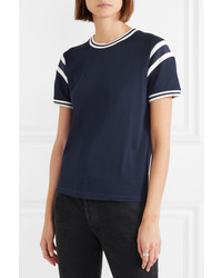 T by Alexander Wang Striped Stretch Jersey T Shirt