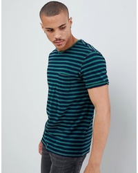 United Colors of Benetton Striped T Shirt In Navy