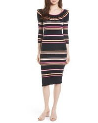 Rebecca Taylor Stripe Rib Knit Dress