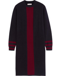 Chinti and Parker Striped Cashmere Dress Navy
