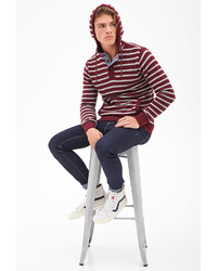 Forever 21 Nautical Striped Hoodie