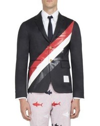 Thom Browne Striped Unconstructed Jacket