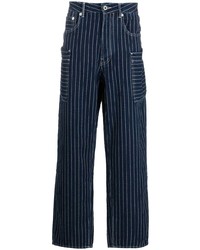 Kenzo Straight Leg Striped Cargo Jeans